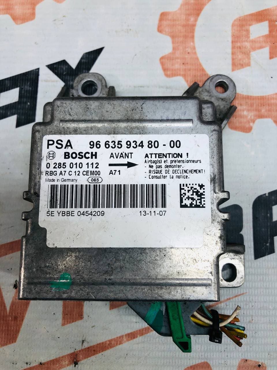 Блок управління AIRBAG Peugeot 207 9663593480/0285010112 — Peugeot 207 SW